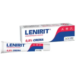 Lenirit Crema 0,5% Idrocortisone Acetato per Punture Insetti Prurito Eritema Ustione Eczema, 20g