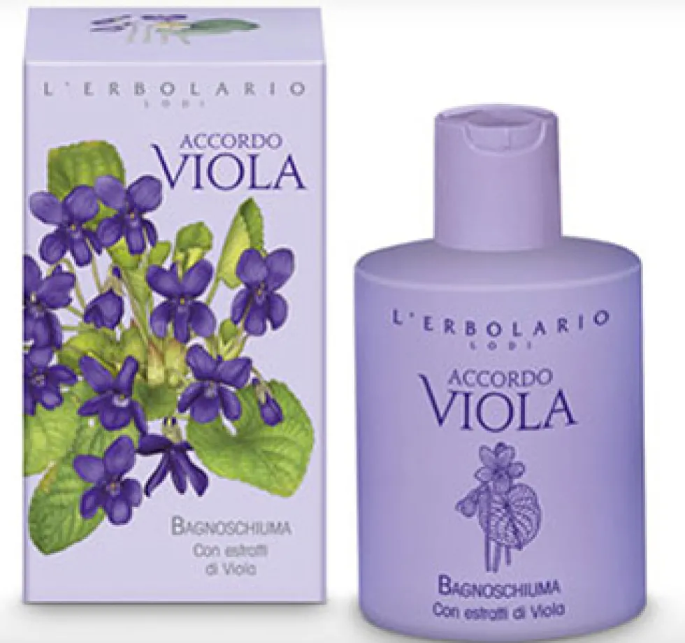 L'Erbolario Accordo Viola - Bagnoschiuma ad azione antiossidante ed emolliente, 300 ml