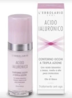 L'Erbolario Acido Ialuronico - Crema per il contorno occhi con tripla azione anti-età, 30 ml