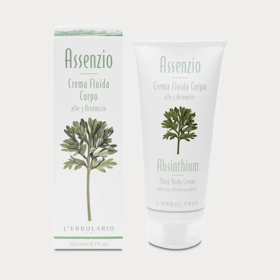 L'Erbolario Assenzio - Crema fluida per il corpo ad azione idratante, 200 ml