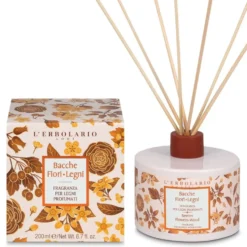 L'Erbolario Bacche Fiori Legni - Fragranza per Legni Profumati Profumatore Ambiente, 200ml
