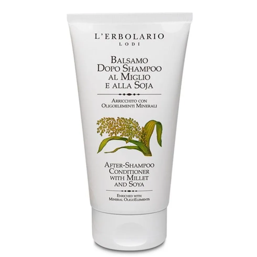L'Erbolario Balsamo al miglio e alla soja districante per i capelli secchi, 150 ml