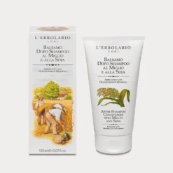 L'Erbolario Balsamo al miglio e alla soja districante per i capelli secchi, 150 ml