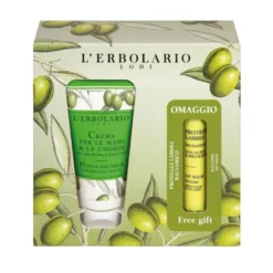 L'Erbolario Cofanetto crema mani e proteggilabbra nutriente idratante, 75 ml e 4,5 ml