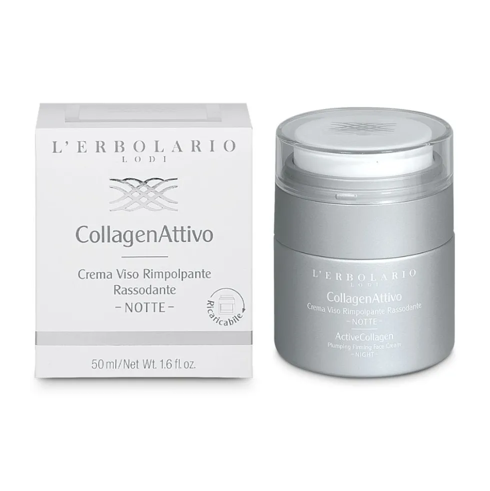L'Erbolario CollagenAttivo - Crema Viso Notte Rimpolpante Rassodante, 50ml