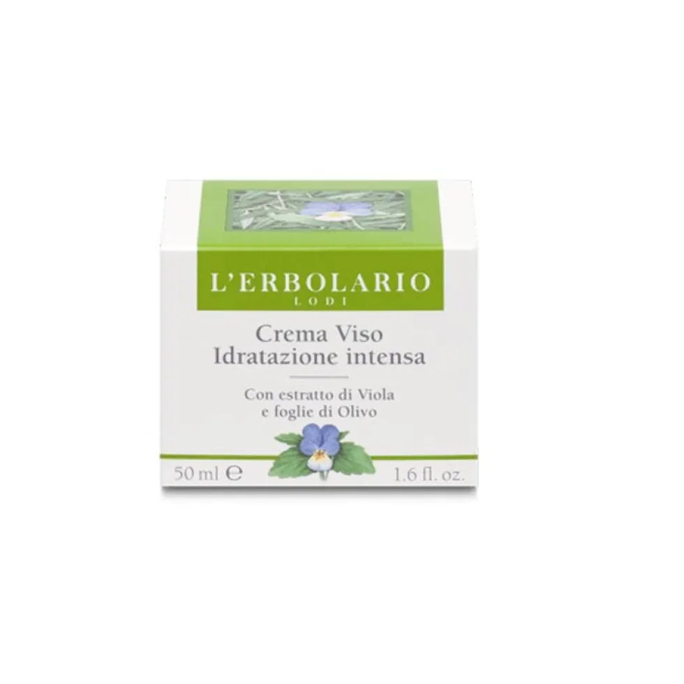 L'Erbolario Crema viso idratazione intensa viola e olivo per pelle secca, 50 ml