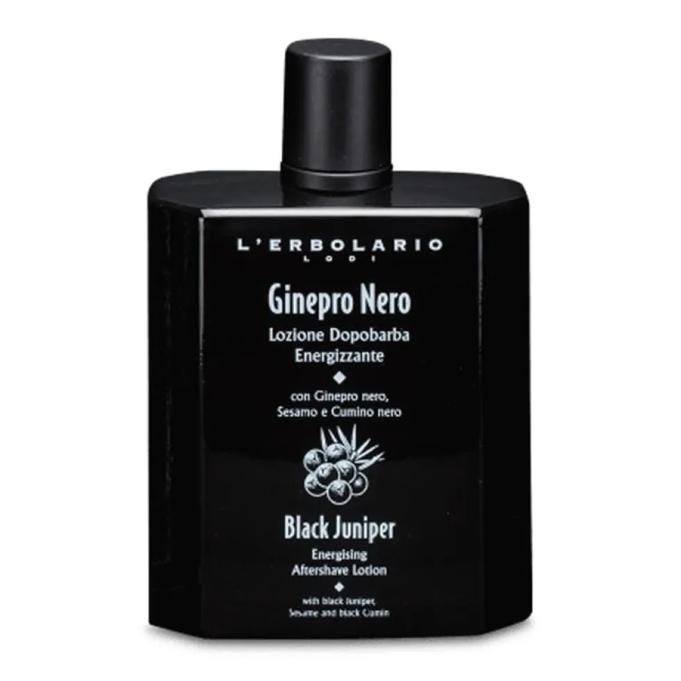 L'Erbolario Ginepro Nero - Lozione dopobarba energizzante e lenitiva post rasatura, 100 ml