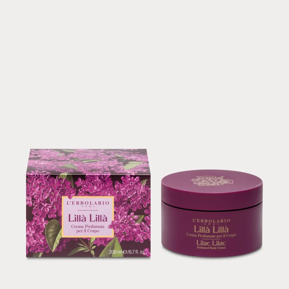 L'Erbolario Lillà Lillà - Crema profumata per il corpo per idratare e nutrire la pelle, 200 ml