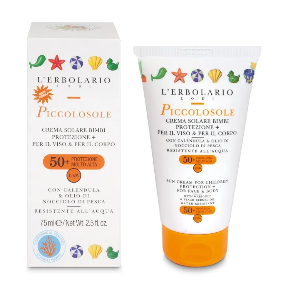 L'Erbolario Solari - Piccolosole Crema Solare Bimbi SPF50+, 75ml