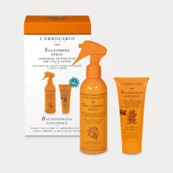 L'Erbolario Soleombra Kit Spray doposole 200ml + Bagnodoccia per idratare la pelle 100ml