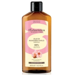 L'Erboristica Mousse doccia all'olio di mandorle dolci - Detergente per pelli disidratate, 400 ml