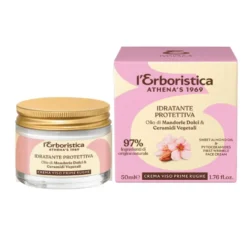 L'Erboristica Olio di Mandorle Dolci - Crema Viso Prime Rughe Idratante e Protettiva, 50ml
