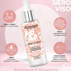L'Erboristica Perliance - Siero Viso Rimpolpante Rassodante Niacinamide e Retinolo, 30ml