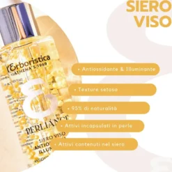 L'Erboristica Perliance - Siero Viso Antiossidante Illuminante Vitamina C e Luminescine, 30ml
