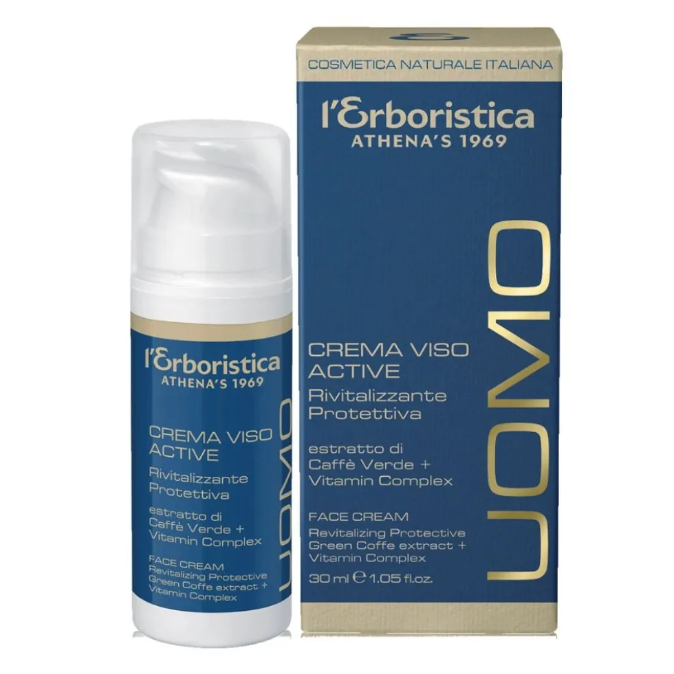 L'Erboristica Uomo - Active Crema Viso Rivitalizzante e Protettiva, 30ml