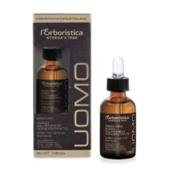 L'Erboristica Uomo - Siero Viso Antiage con Acido Ialuronico Concentrato, 30ml
