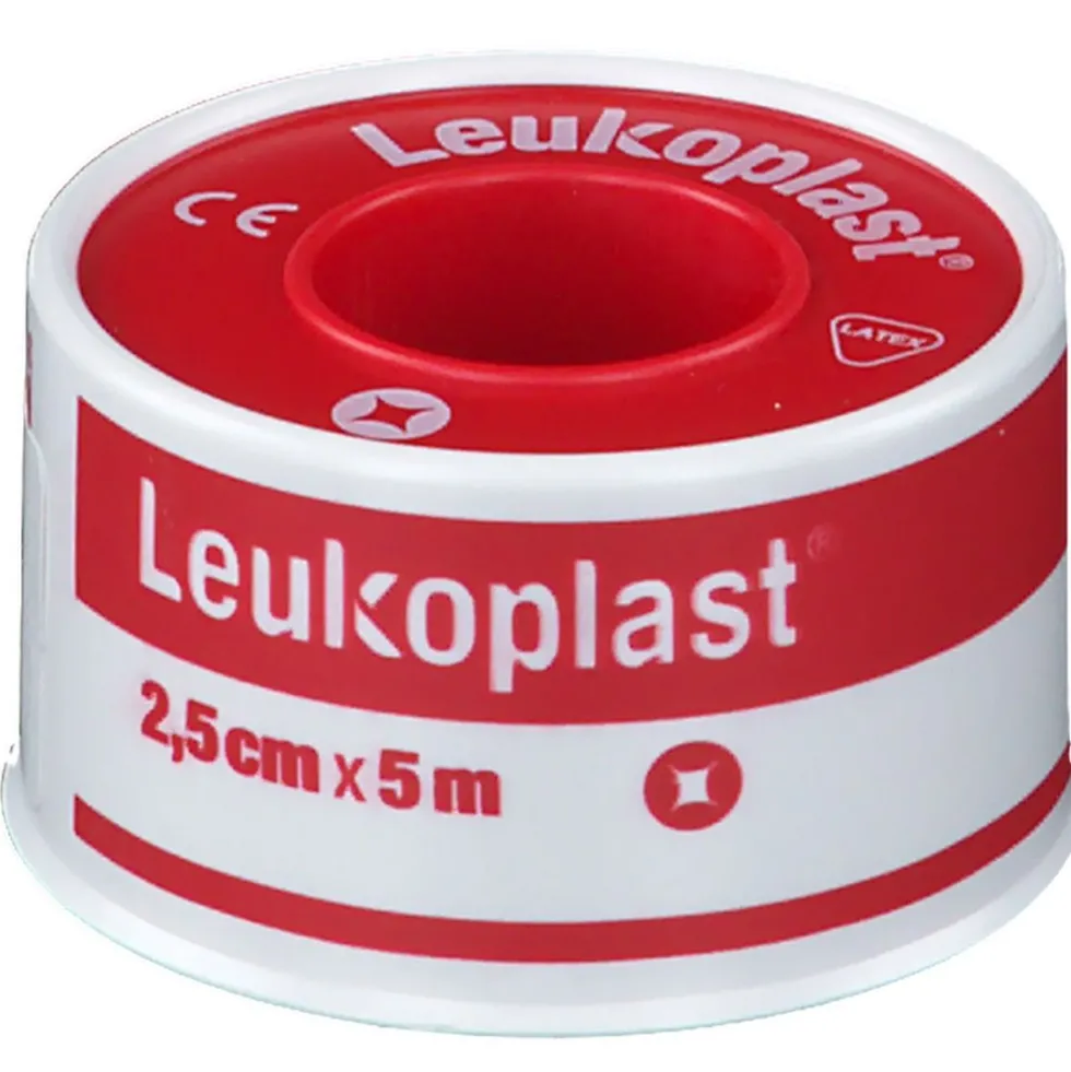 Leukoplast Cerotto su rocchetto per il fissaggio delle medicazioni, 2,5cm x 5m, 1 pezzo
