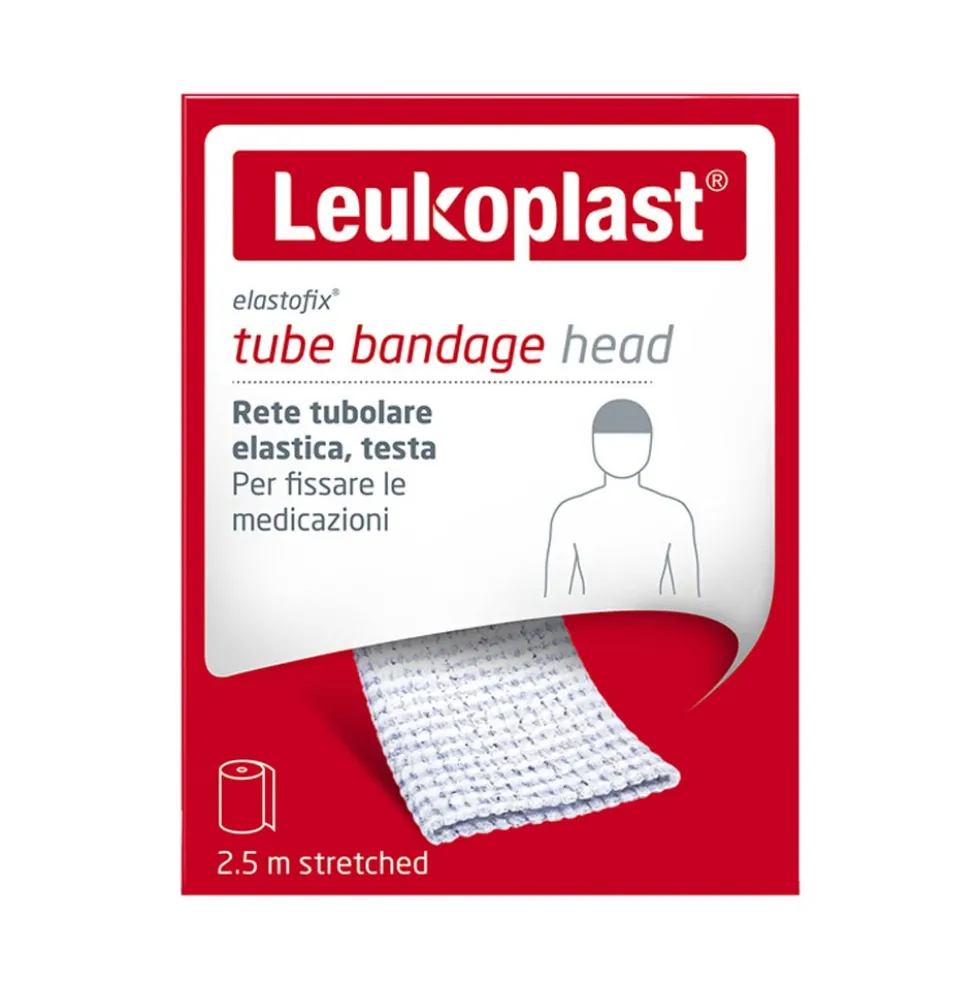 Leukoplast Elastofix - Rete Tubolare elastica per medicazione alla Testa, 2,50m