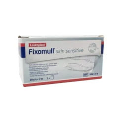 Leukoplast Fixomull Skin Sensitive - Garza adesiva in silicone per pelli sensibili, 10 cm x 2 m