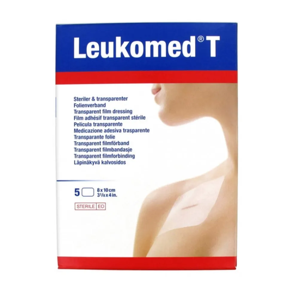 Leukoplast Leukomed - T Medicazione Adesiva Trasparente 8 x 10cm, 5medicazioni
