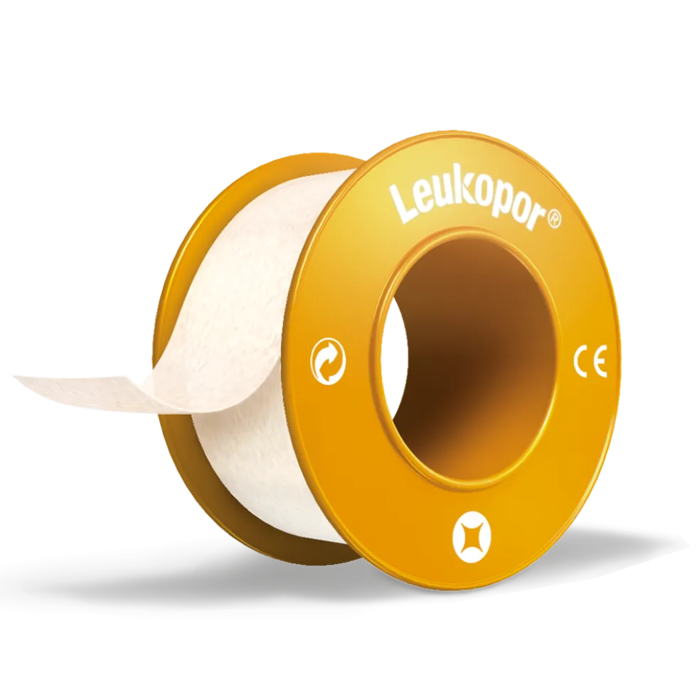Leukoplast Leukopor Cerotto su rocchetto adesivo per pelle sensibile 1,25cm x 5m, 1 pezzo
