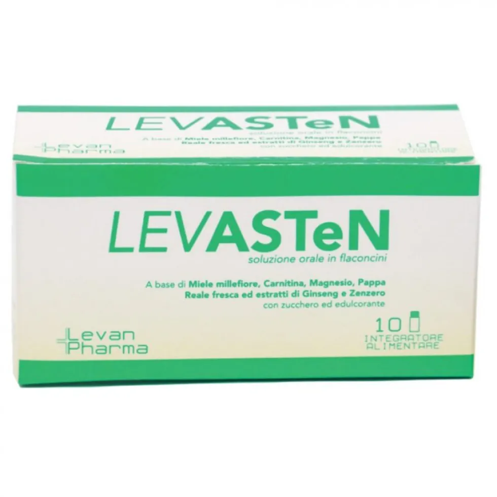 Levanpharma Levasten - Integratore tonico per l'energia fisica e mentale, 10 flaconcini da 10 ml