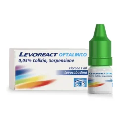 Levoreact Collirio Antistaminico per Occhi che Lacrimano e Congiuntivite Allergica, 4ml
