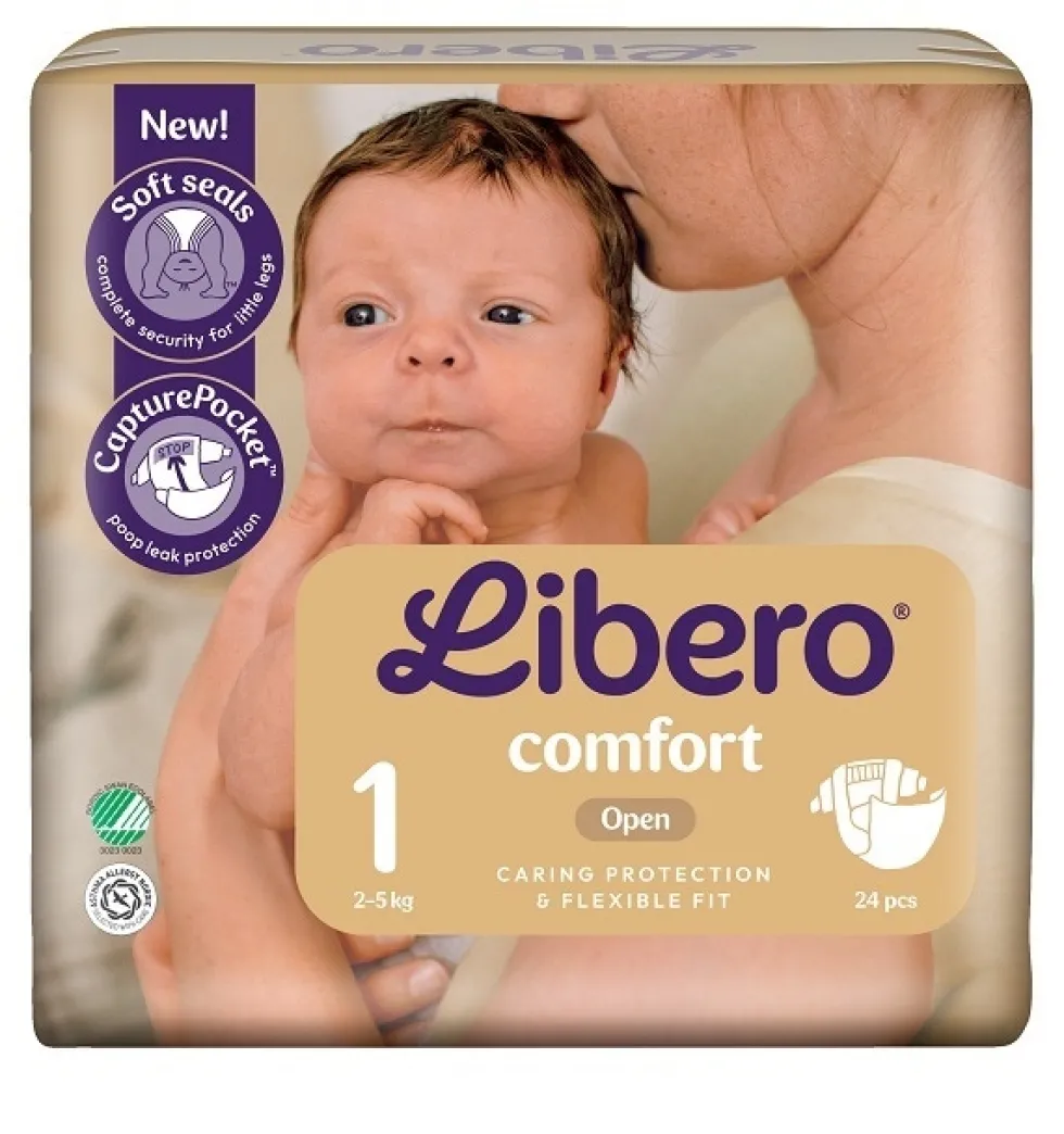 Libero Comfort 1 - Pannolini per neonati da 2 a 5 kg, 24 pannolni