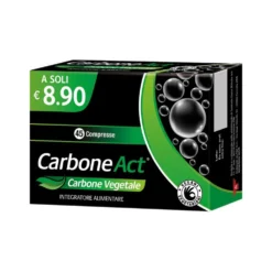 Linea Act Carbone Act - Integratore alimentare per la flatulenza e il meteorismo, 45 compresse