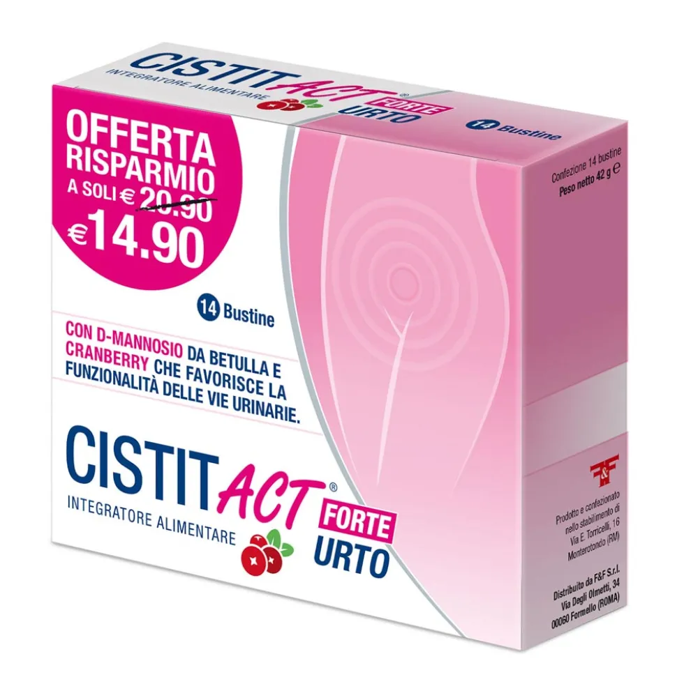 Linea Act Cistit Act Forte Urto Integratore Alimentare, 14 Bustine