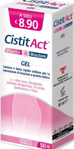 Linea Act CistitAct Gel - Trattamento lenitivo per il prurito e il bruciore intimo, 50 ml