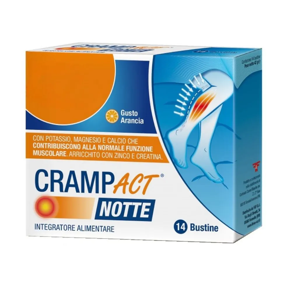 Linea Act Crampact Notte Integratore Funzione Muscolare, 14 Bustine