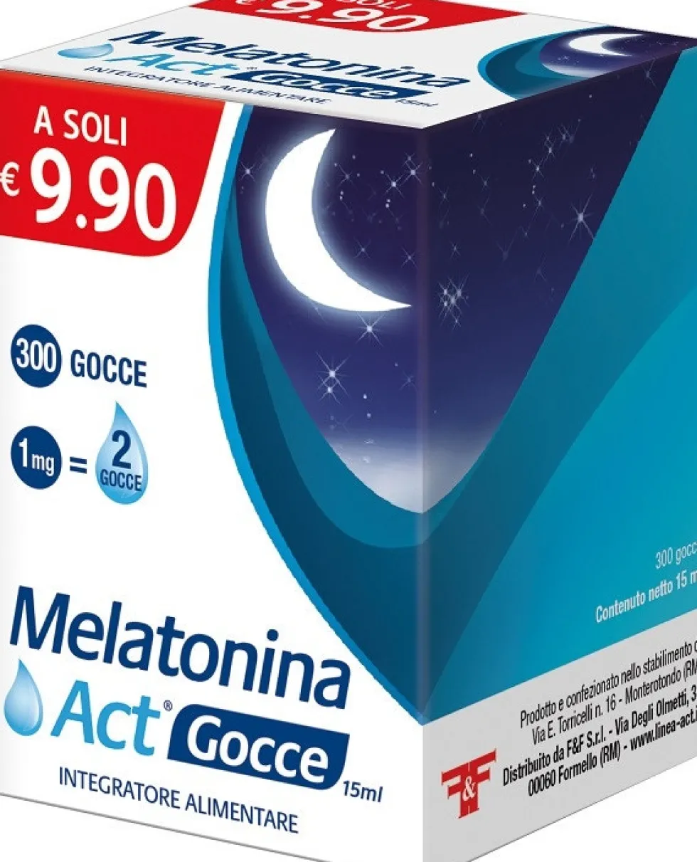 Linea ACT Melatonina ACT Gocce integratore riposo notturno, 15 ml