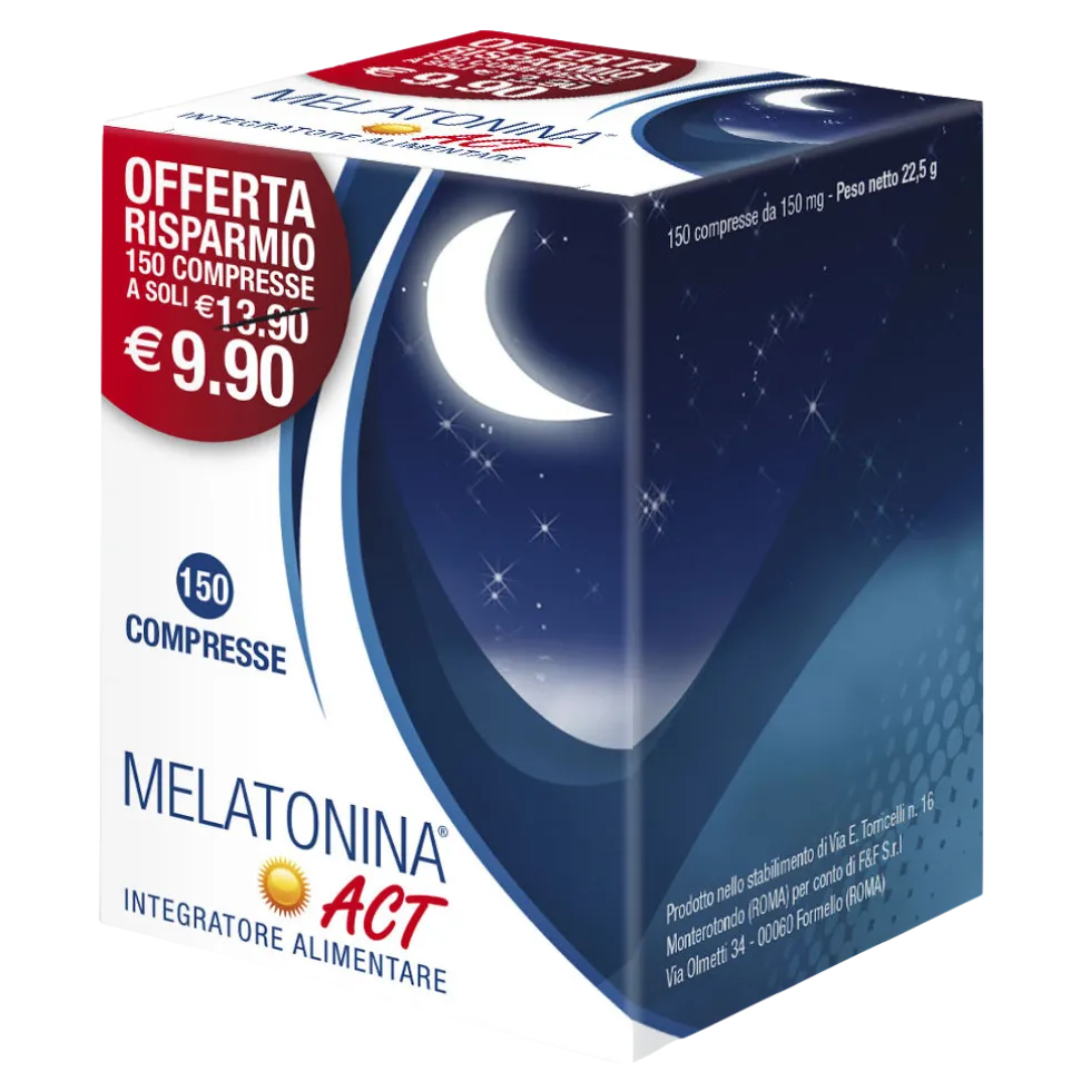 Linea Act Melatonina Act 1 mg - integratore per il sonno, 150 compresse