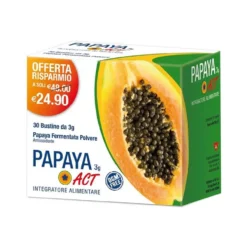 Linea Act Papaya Act - Integratore antiossidante di papaya fermentata, 30 bustine da 3 g