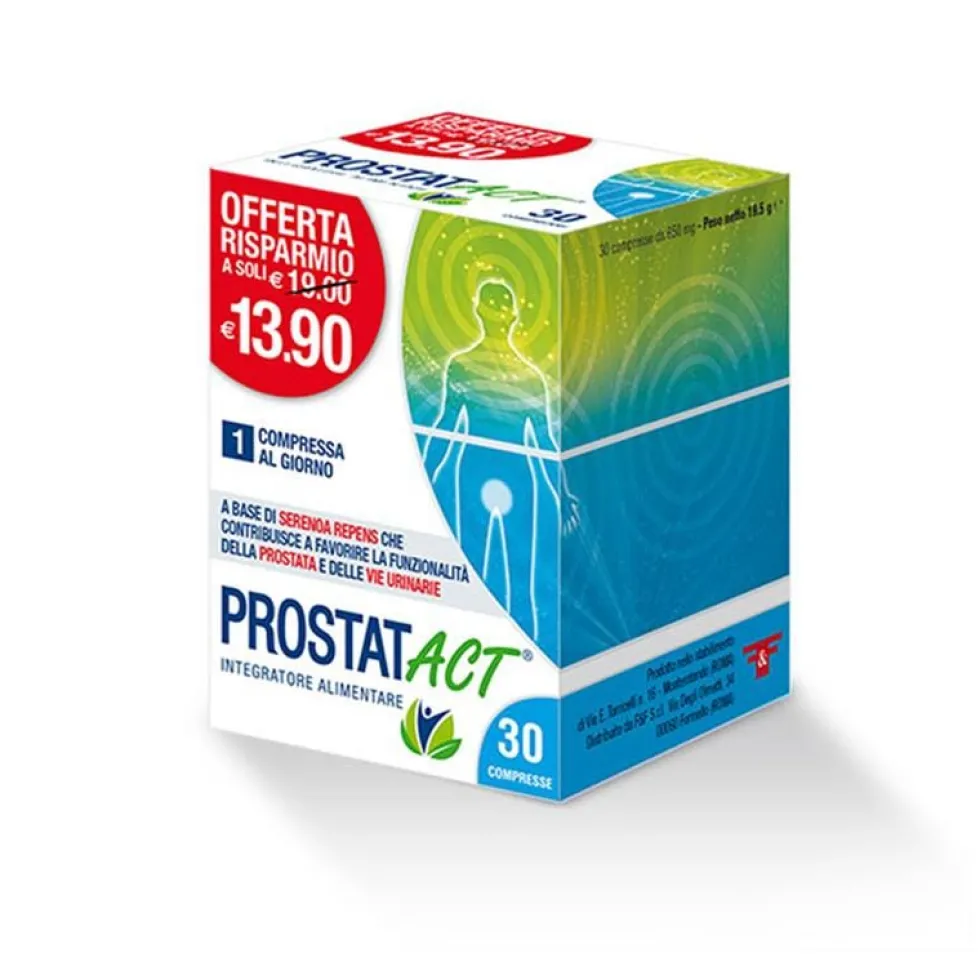 Linea Act ProstatAct - Integratore per la funzionalità della prostata e vie urinarie, 30 compresse