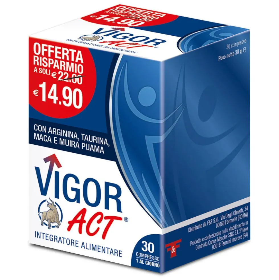 Linea Act Vita Act Vigor Act Integratore Alimentare, 30 compresse