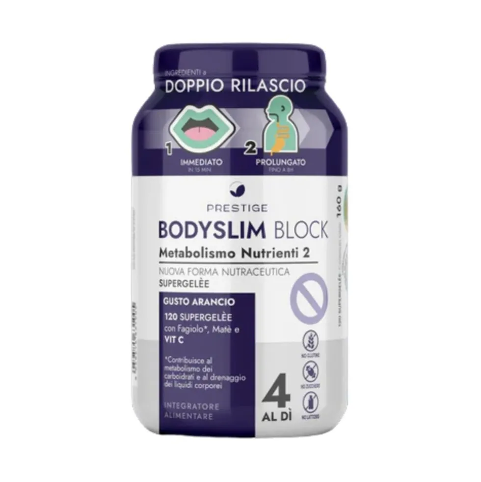 Linea Blu Prestige - Bodyslim Block Integratore Peso Corporeo, 120 gommose