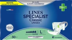 Lines Specialist Classic Super - Pannolone a mutanda unisex per l'incontinenza taglia L, 30 pezzi
