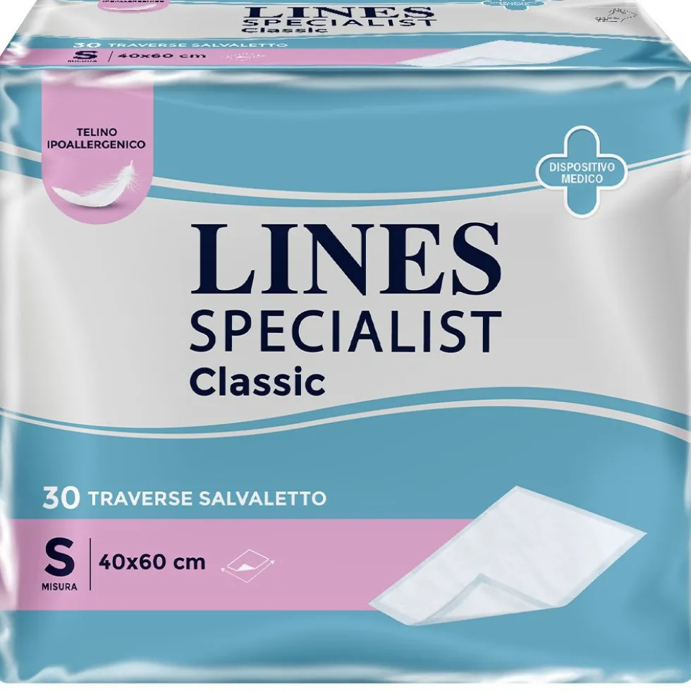 Lines Specialist Classic - Traversa per incontinenza e protezione letti 40x60 cm, 30 traverse
