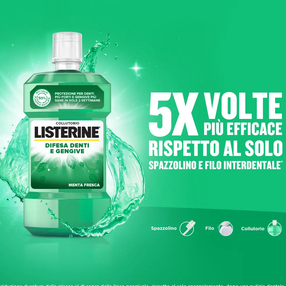 Listerine Difesa Denti e Gengive Collutorio, 250ml