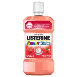 Listerine Smart Rinse Kids - Collutorio per bambini anticarie senza alcol ai frutti rossi, 500 ml
