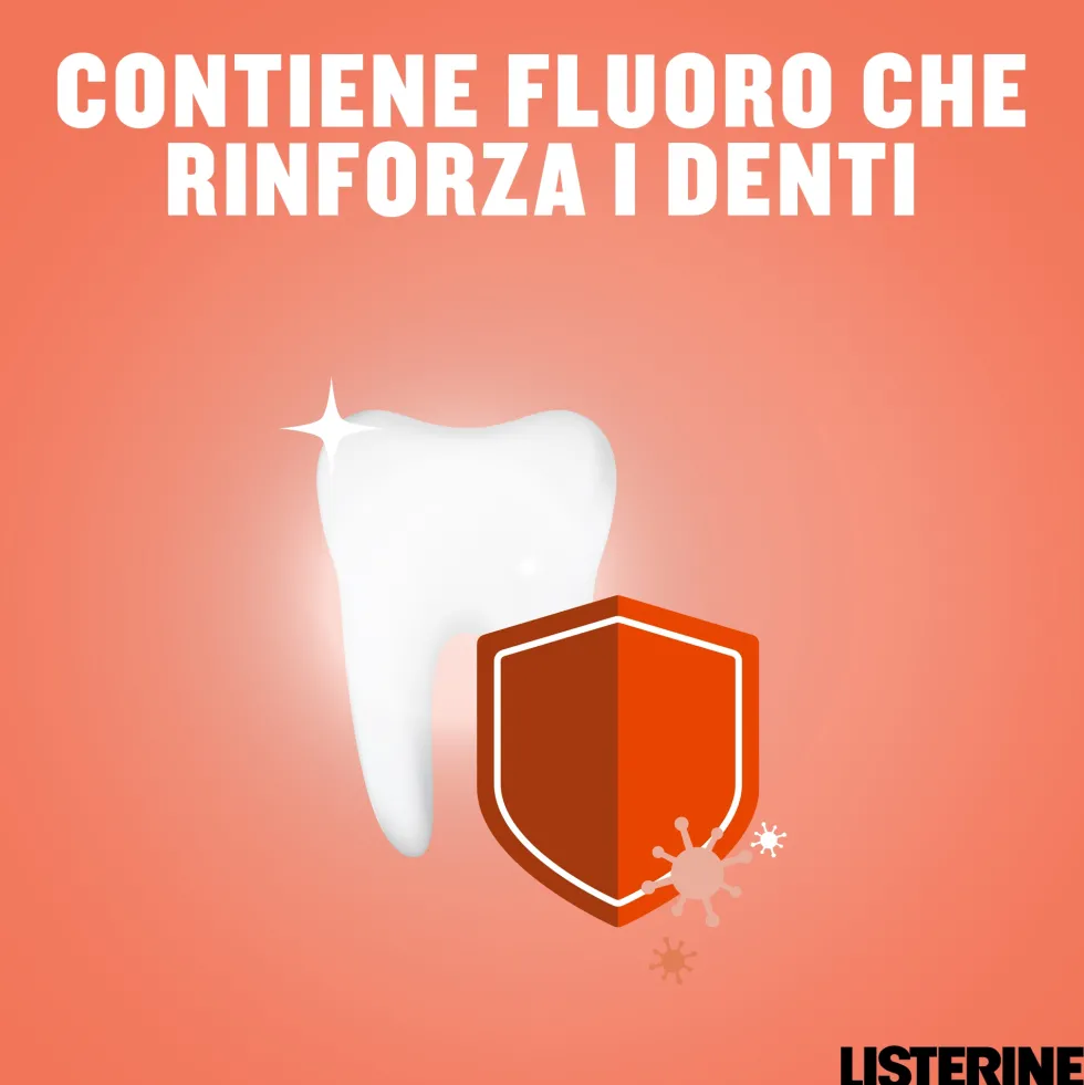 Listerine Smart Rinse Kids - Collutorio per bambini anticarie senza alcol ai frutti rossi, 500 ml