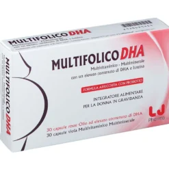 LJ Pharma Multifolico DHA Integratore Alimentare, 60 Capsule