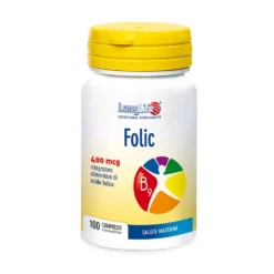 LongLife Folic - Integratore di acido folico per la gravidanza e contro la stanchezza, 100 compresse