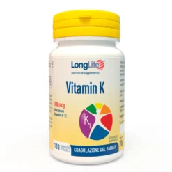 LongLife Vitamina K 100 mcg - Integratore alimentare per la coagulazione e le ossa, 100 compresse