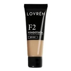 Lovrén Make Up - F2 Fondotinta con Acido Ialuronico Beige, 25ml