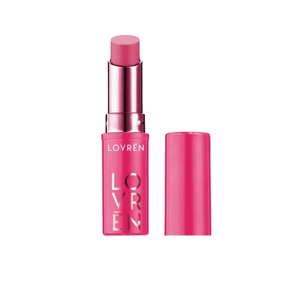 Lovrén Make Up - LB2 Lip Stick Balm Color Boost Burro Cacao Colorato Rubino, 3.5g