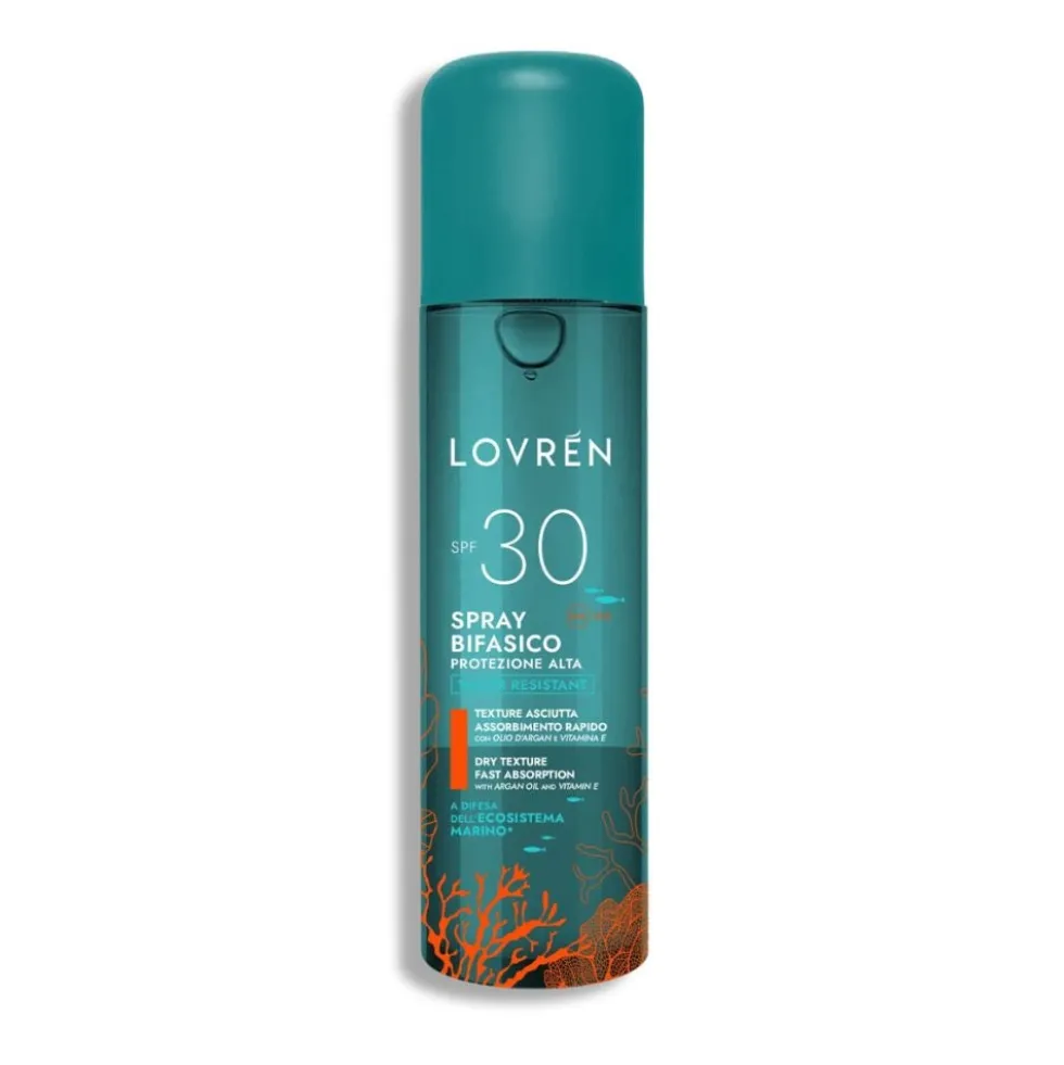 Lovrén Spray Solare Bifasico Viso-Corpo SPF50+, 150ml