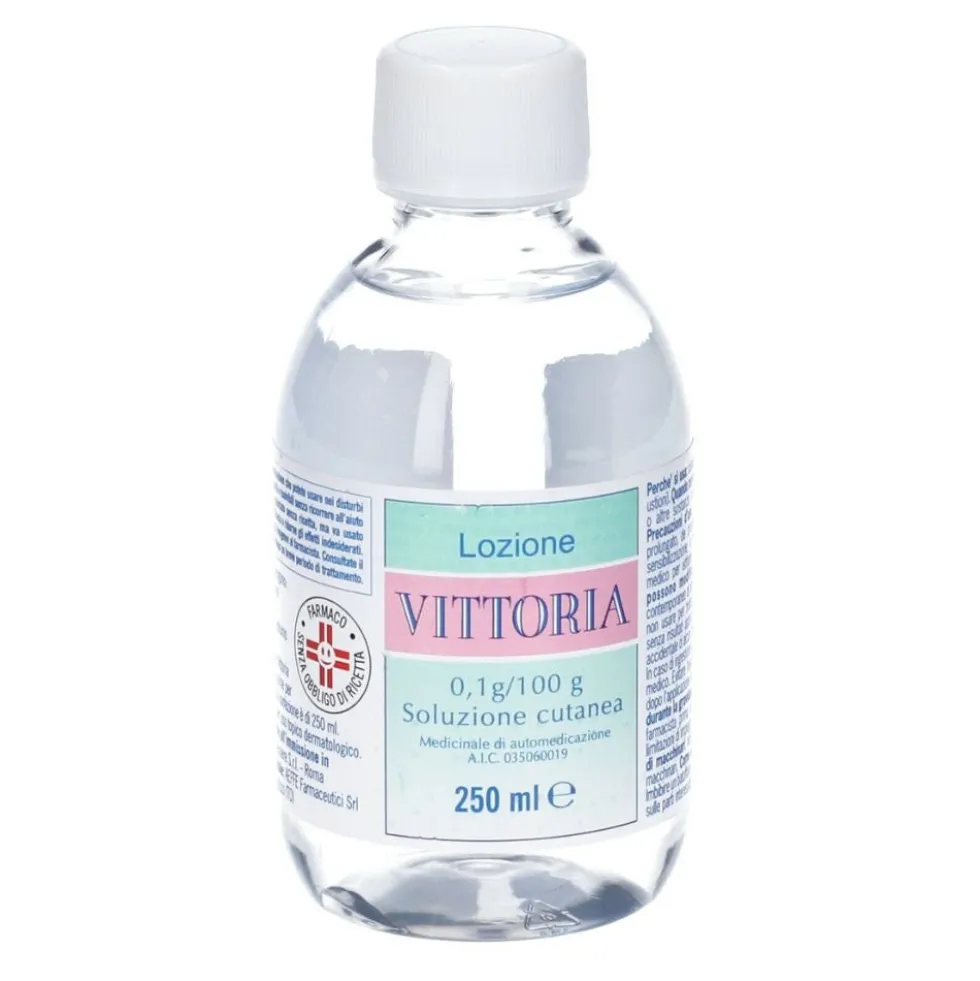 Lozione Vittoria 0,1g/100g Soluzione Cutanea Disinfettante, 250ml